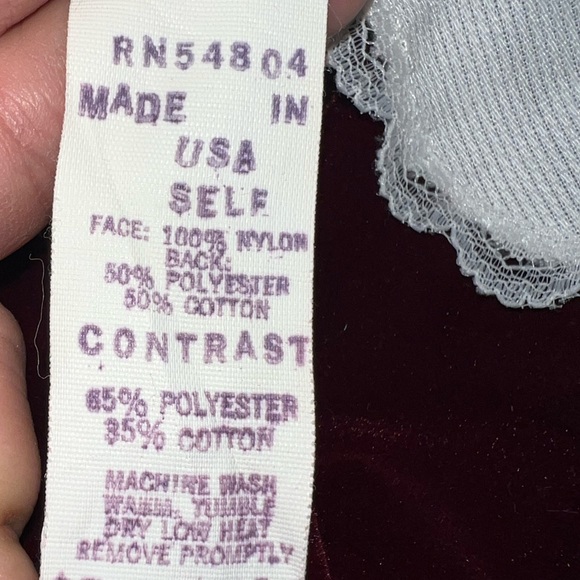 Vintage short stuff maroon lace dress - Picture 9 of 10